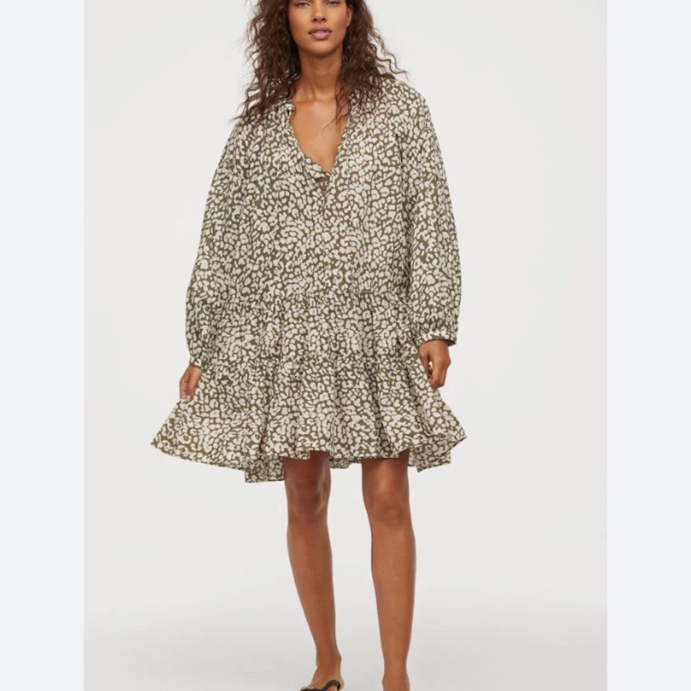 New: Love Stories x H&M Tiered Oversized Tunic Dress. Size Large